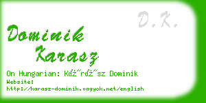 dominik karasz business card